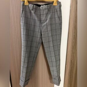 🚩steal authentic Miu Miu Gray Plaid Tailored Pants